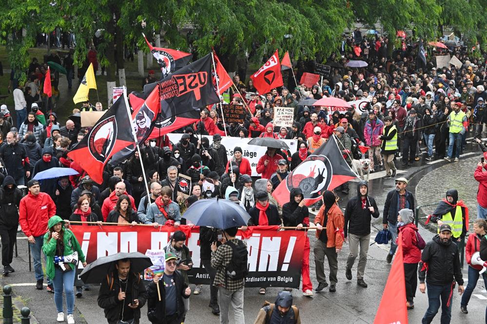 Βέλγιο - Αντιφασιστική διαδήλωση Βέλγιο - Αντιφασιστική διαδήλωση
