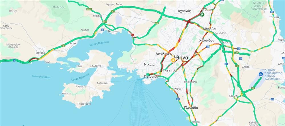 Εθνική Οδός - Κίνηση - χάρτης Εθνική Οδός - Κίνηση - χάρτης