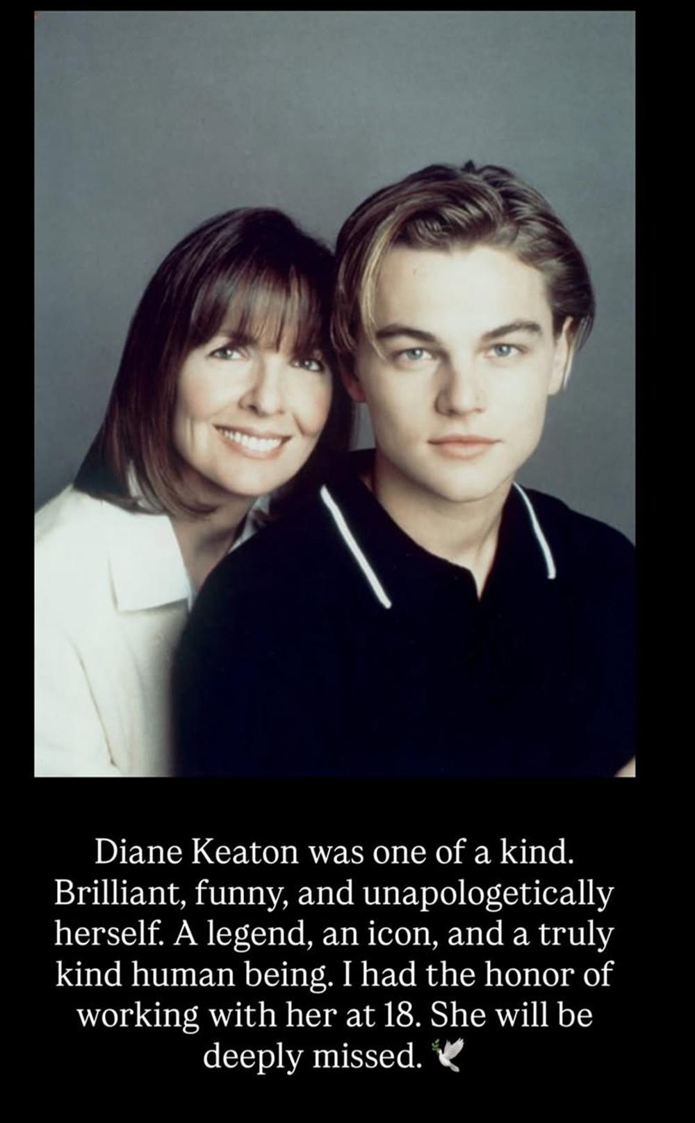 Το μήνυμα του Ντι Κάπριο για τον θάνατο της Κίτον Το μήνυμα του Ντι Κάπριο για τον θάνατο της Κίτον