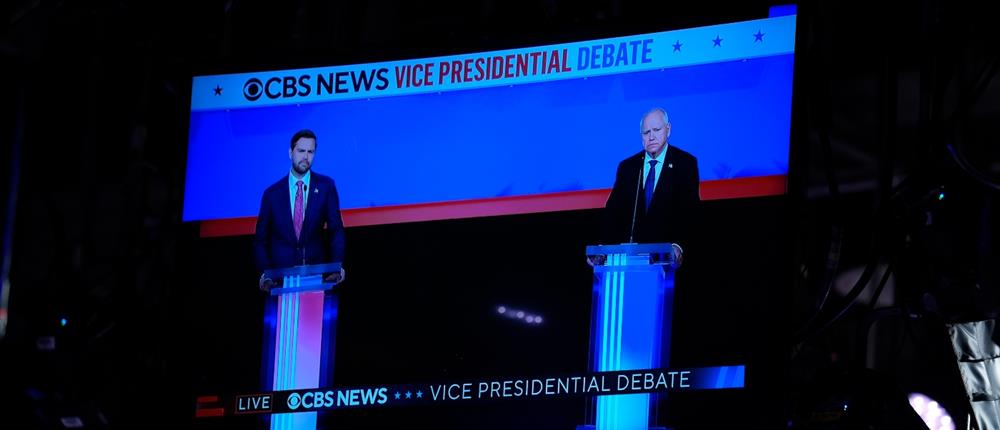 ΗΠΑ - Ντιμπέιτ Αντιπροέδρων - Τζ. Ντ. Βανς - Τιμ Γούολς ΗΠΑ - Ντιμπέιτ Αντιπροέδρων - Τζ. Ντ. Βανς - Τιμ Γούολς