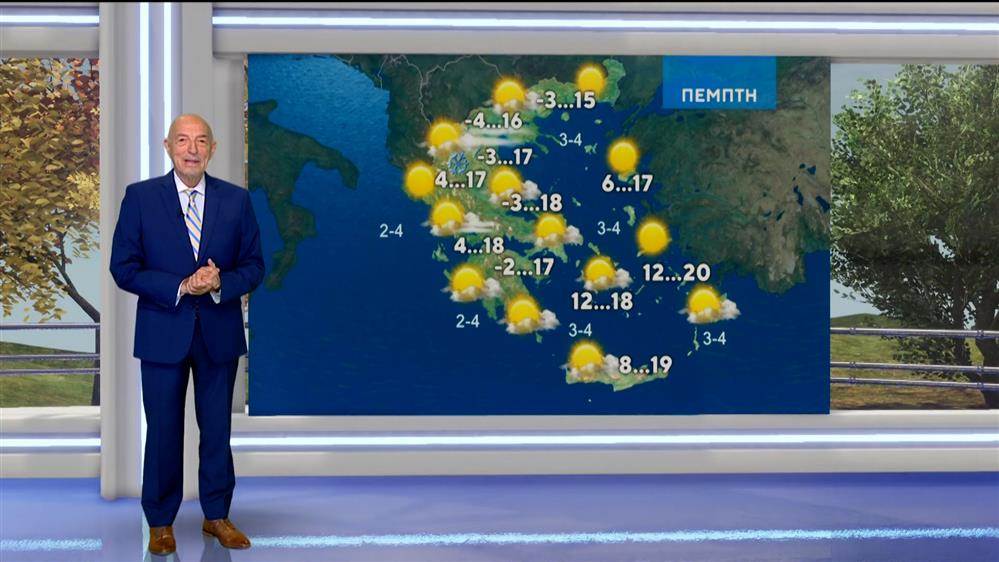 Δελτίο καιρού στις 20:00 – 16-12-2025 
