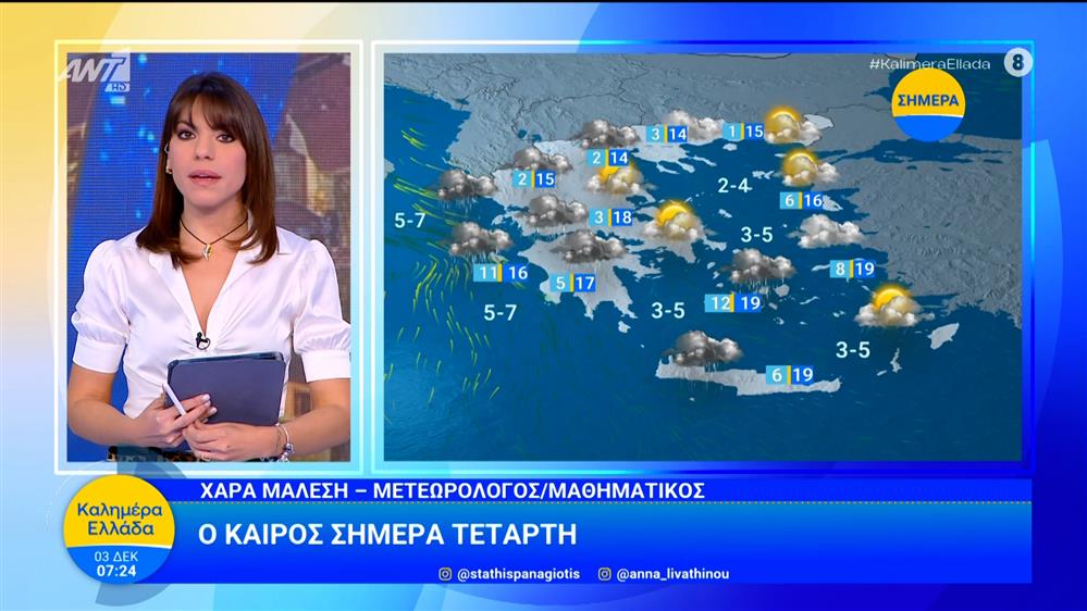Καιρός - Καλημέρα Ελλάδα - 03/12/2025
