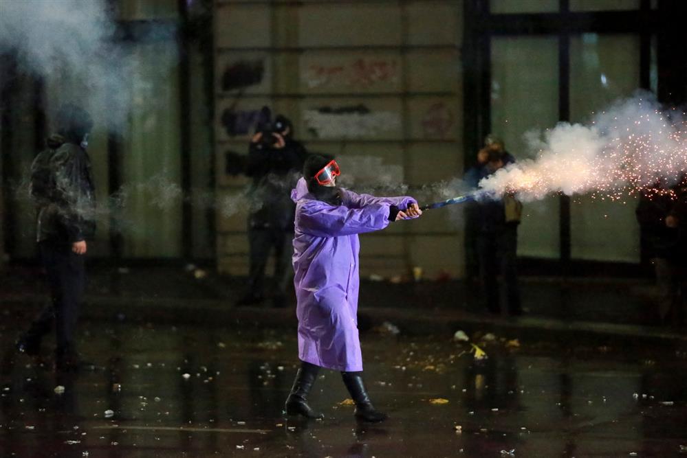 Γεωργία - διαδηλώσεις - γεωργιανή αστυνομία Γεωργία - διαδηλώσεις - γεωργιανή αστυνομία