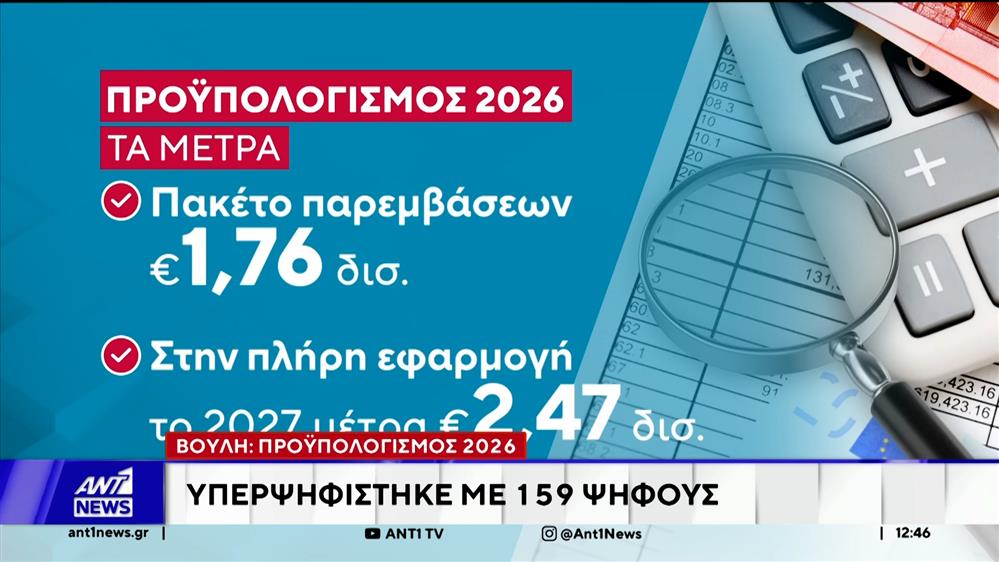 Βουλή-Προϋπολογισμός 2026: Υπερψηφίστηκε με 159 ψήφους