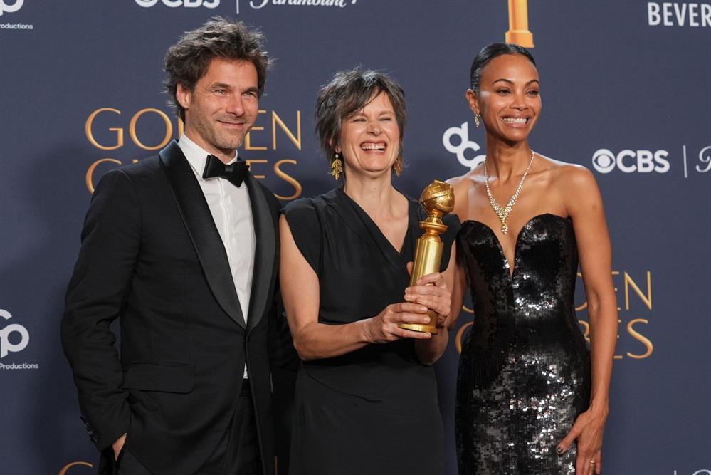 Χρυσές Σφαίρες - Emilia Perez - Zoe Saldana - Clement Ducol Camille - Camille Dalmais Χρυσές Σφαίρες - Emilia Perez - Zoe Saldana - Clement Ducol Camille - Camille Dalmais