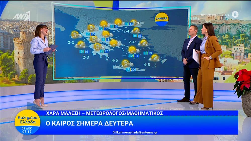 Καιρός - Καλημέρα Ελλάδα - 01/12/2025