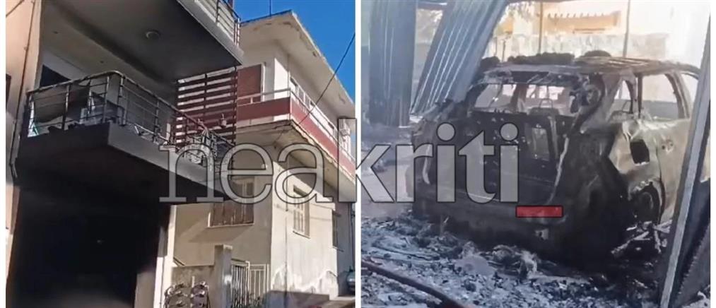 Χανιά: Φωτιά σε διαμέρισμα  προκάλεσε καταστροφές - Κάηκαν αυτοκίνητο και τέσσερις μηχανές (βίντεο)