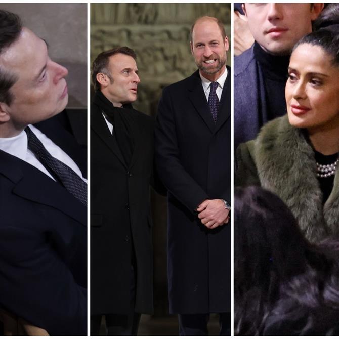 Παναγία Των Παρισίων: Λαμπερές παρουσίες στην τελετή για την επαναλειτουργία της μετά από την πυρκαγιά