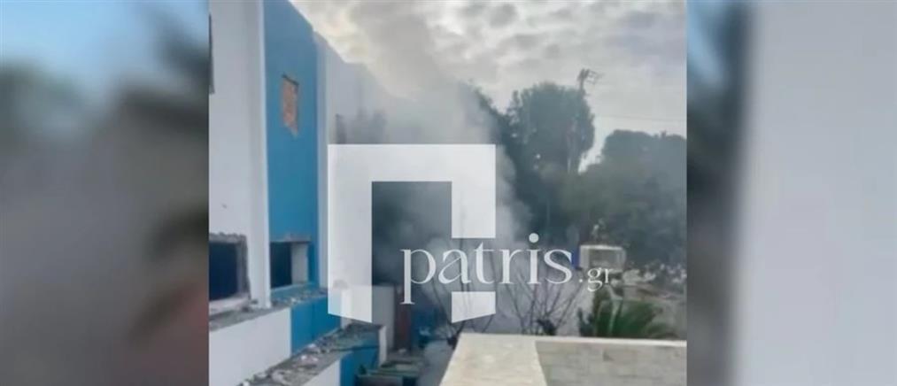 Ηράκλειο: Φωτιά ξέσπασε σε εργοτάξιο ξενοδοχείου (εικόνες)